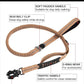 Dog Leashes for Medium Large Dogs Heavy Duty, 4-6FT Shock Absorbing No Pull Dog Leash with Advanced Easy Metal Clip, 2 Comfortable Padded Handles (Coyote Brown)