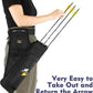 SUNYA Archery Hip Quiver for Arrows. Includes 3 Tubes Arrow Holder, Accessories Pockets and Waist Belt. Fit for Compound and Recurve Bow Practice.