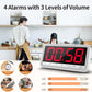VOCOO Digital Kitchen Timer with 7.8” Extra Large Display, Magnetic, LED with 3 Brightness, 4 Alarms and 3 Volume Levels, Battery Countdown Count Up Timer for Cooking, Classroom, Home Gym (White)