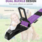 Pawaboo 2Pack Dog Seatbelt for Car, Dog Car Seat Belt Bungee, Shockproof Dog Tether for Car with Buckle & Hook Latch, Adjustable Reflective Dog Car Harness Leash with 360° Lockable Buckle, Purple