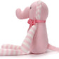 100% Organic Cotton Baby Toys Pink Elephant Stuffed Animals for Newborn 7.1"