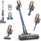 Cordless Vacuum Cleaner, 600W with Extra Mattress Cleaning Tool, 45KPA Stick Vacuum Cleaners for Home 60 Mins Runtime, Self-Standing, Wall Mount Charging, Rechargeable Vacuum for Floor Carpet Pet Hair