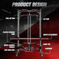 RitFit Smith Machine Power Rack with LAT-Pull Down System, Landmine, Barbell Bar, Plate Storage Pegs and More Training Attachment