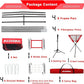 7'×7' Baseball Softball Practice Net,Baseball Backstop,with Batting Tee,Ball Caddy,for Hitting Pitching Batting Catching with Bow Frame,Bonus Strike Zone,Portable and Foldable