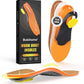 Bukihome Work Boot Insoles for Construction & Standing All Day - Heavy Duty Orthotic Shoe Inserts with Shock Absorption, Arch Support & Fatigue Reduction Durable Support Fits Work Boots -S