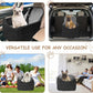 Dog Car Seat for Small/Medium Dogs - Dog Booster Seat with Safety Straps & Non-Slip Base, Travel Pet Car Seat with Storage Pockets, Washable & Removable, Suitable for Dogs Under 35 lbs (Black&Gray)