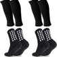 2 Set Grip Soccer Socks and Shin Guard Sleeves Non Slip Soccer Sleeve Socks for Men Women