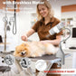 L&W BROS. 2-in-1 Pet Hair Dryer with Clamp Stand – Wearable & Hands-Free Dog Grooming Dryer, 950W Low Noise Blower with 5 Heat & 3 Speed Settings, for Small to Medium Pets (gray)