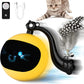 Interactive Cat Ball Toy with Remote Control, Automatic Moving Cat Toys Ball with Feather Tail, Electric Puzzle Toy for Chasing and Hunting (Yellow)