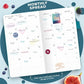 Clever Fox Wellness Planner - Weekly & Daily Health and Wellness Log, Food Journal & Meal Planner Diary for Calorie Counting, Notebook for Medical Condition Tracking – Pocket size (Aquamarine)