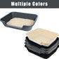 2 Pack of Extra Large Cat Litter Box (ABS Material), Low Entry Senior Litter Pen for Geriatric Kitty Big Cats, Jumbo Pet Safe Litter Boxes Tray for Indoor Pets Potty (Dark Blue, 24"L x 20"W)