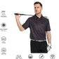 Men's Golf Polo Shirts Short Sleeve Striped Performance Moisture Wicking Dry Fit Golf Shirts for Men