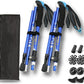 Trekking Poles Lightweight Collapsible Hiking Poles Folding Aluminum Walking Sticks 2 Pack Walking Sticks for Hiking