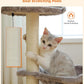 Cat Tree 28", Cat Scratching Post with 15.7" Large Cat Hammock Bed for Indoor Small Cats, Grey