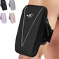 HiRui Cell Phone Holder Arm Bag & Wrist Bag for Phone, Sports Running Armband for Gym & Cycling, Compatible with iPhone 16/16Pro/Plus/15/14 Samsung Galaxy All Phones, Reflective & Adjustable (Black)
