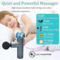 Mini Massage Gun, Percussion Deep Tissues Muscle with 4 Attachments, Full-Metal Electric Portable Hand Held Massager Gun for Back, Body Sore Muscles, Pain Relief, Gifts for Office, Home