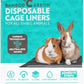 Paw Inspired Disposable Guinea Pig Cage Liners | Bamboo Charcoal Odor Controlling | Super Absorbent Liners Pee Pads for Ferrets, Rabbits, Hamsters, and Small Animals (36x18 (Wabbitat 37") - 16 ct)