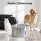 Large Dog Water Fountain, Petsamuse 11L/2.8Gal Automatic Circulating Stainless Steel Water Bowl Dispenser with 15 Replacement Filters, 2 Ultra Quiet Pumps, 2 Spray Modes and a Brush for Multi-Pet