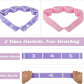 2 Pcs Kids Stretch Bands Dance Stretching Straps for Children Gymnastics Equipment Dance Training Elastic Band for Kids Multi-Loop Numbered Stretch Band for Ballet Cheerleading-8 Loops