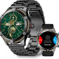 Smart Watch for Men Bluetooth Answer/Make Call, 1.43" AMOLED Display Luxury Smartwatch, Fitness Tracker with 100+ Sport Modes, Heart Rate/Sleep Monitor for iOS Android, 2 Watch Bands (Black)