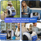 Cat and Dog Backpack Carrier, Foldable Breathable Pet Carrier Backpack with Mesh Ventilation, Large Portable Outing Traveling Pet Bag for Small, Medium Cats, Small Dogs, Blue