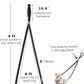 PetBonus Two Point Control Dog Leash, Works with No Pull Harnesses, No Tangle Training Leashes, Soft Padded and Reflective Walking Lead, Converts to Single Lead for Medium Large Dogs (Black)