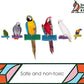 Comfort Grip Safety Perch for Bird Cages - Pedicure Perch for Birds to Keep Nails and Beaks in Top Condition - Safe Easy to Install Bird Cage Accessories - M 8.5"