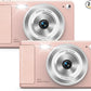 WONNIE Digital Camera 56MP, FHD 1080P Point & Shoot Camera with 32GB SD Card, 2 Batteries, and Lanyard, Ideal for Kids & Teens, Suitable Gift for Girls，Pink, 2-Pack