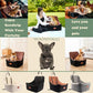 Dog Car Seat for Medium Sized Dog,Pet Travel Car Bed with Seat Belt Channle,Fully Detachable and Washable Car Dog Seat with Adjustable Straps,3 Straps Easy to Install (Black/Brown)