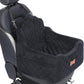 Dog Car Seat for Small Dogs Under 30lbs, Detachable Washable Pet Booster Seat with Safety Belt & Storage Pockets, Travel Car Bed, Black