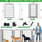 Dog Playpen Outdoor Extra Wide 24 Panels Heavy Duty Dog Fence 47" Height Anti-Rust with Doors Portable for RV Camping Yard, Total 63FT, 316 Sq.ft, Snowy Black