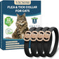 Flea and Tick Collar for Cats - 4 Pack, 32 Month Protection Treatment, Waterproof, Natural Prevention, Adjustable for Cats & Kittens (Black)