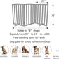 ZJSF Foldable Freestanding Indoor Dog Gate for House Wood Long Pet Gates Dog Fence for Stairs Puppy Gates for Hallways, Puppy Gate,Support Feet Included, Grey, 32 "Height-3 Panels