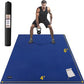 CAMBIVO Large Exercise Mat for Home Workout, 8'x6'/7'x5'/6'x4' (7 mm) Extra Thick Exercise Mat for Home Gym, Shoe-Friendly, Non-Slip Gym Mat for Jump Rope, Weights, Cardio, Fitness
