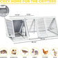 Quail Cages,Wooden Chicken Coop,Nesting Boxes for Chickens,Brooder Box Indoor Outdoor,A-Frame Poultry Duck House with Ventilating Wire Rabbit Hutch for Small Animals,Sold by Zyphorinth (Grey)