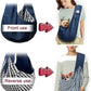 Pet Dog Sling Carrier for 3-10 lbs pet,Dog Purse Pouch,Dog Satchel,Reversible unadjustable Strap Travel Hand-Free Safe Bag Small Puppy Backpack (Dark Blue)