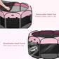 A4Pet Puppy Playpen Indoor, 39.5” Portable Pet Playpen with Bowl, Suitable for Puppies, Kittens, and Small Animals, Removable Zipper & Mesh Panel(16”W × 10”H)