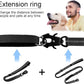 20” Strong Short Leash for Dog, Heavy Duty Bungee Dogs Leash with Padded Handle Car Seatbelt, Small Dog Training Leashs for Large or Medium Dogs - Can be Used with Other leashes (Black)