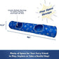 NFL Detroit Lions Cat Tunnel Tube Toy with Plush Football Catnip and Feathers Collapsible Tunnel for Cats to Play, Peek and Hide, Sporty & Fun Cat Tunnel Toy with Team Logo All-Over Design!