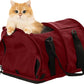 SturdiBag Pro 2.0 Pet Travel Carrier for Cats and Dogs | Soft Sided Pet Carrier Bag with Safety Clips and Seatbelt Straps for Car Travel | XL, Bordeaux