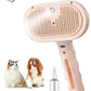 Pet Grooming Steam Brush, Pet Spray Hair Removal Comb, Anti-Static, Rechargeable, Comfortable Grip, for Dogs & Cats, Spray Hair Removal Comb, Steam Brush for Shedding & Grooming, Pink
