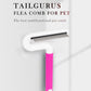 Pet Flea Comb for Dogs & Cats - Grooming Tool with Long & Short Steel Teeth, Safely Removes Tangles and Knots, Gentle Detangling Brush for Pet Hair (TG2044)