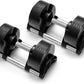 NÜOBELL® Adjustable Dumbbell Set, 5-50 LB or 5-80 LB, Easy Twist 2024-25 Model, All-In-One Weights Set (Pair) for Home, Original Manufacturer