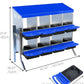 Chicken Nesting Box,8 Compartment Nesting Boxes for Laying Eggs with Legs,Wall Mount Poultry Roll Away Chicken Laying Boxes,Easy Egg Collection,Cleanable Pull Out Hen Roosting Boxes 8 Hole