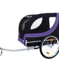Blue-Grey Large Folding Bike Trailer for Dogs – Heavy-Duty Steel Frame, 66LB Capacity Pet Carrier for All-Terrain Cycling, Jogging & Camping Adventures!