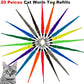Cat Worm Toy Refills, 20 Pieces Cat Wand Attachments Worms Toy for Indoor Cats (A)