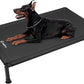 Veehoo Heavy Duty Elevated Dog Bed - Raised Bed with Washable Teslin Mesh, Non-Slip Feet, Cooling Cot, Indoor/Outdoor Use, 47" x 29", Black