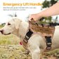 Heavy-Duty Tactical Dog Harness for Large Dogs, No Pull Adjustable Reflective Pet Vest with Molle System, K9 Military-Grade Control for Service Training, Outdoor & 10+ Breeds, Khaki Camo, Medium