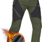 TACVASEN Men's Skiing Snow Pants Fleece Lined Waterproof Winter Insulated Hiking Pant for Outdoor Work Hunting Cargo