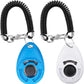 Dog Clicker for Training, 2 Pack Dog Training Clicker, Clicker Dog Training with Wrist Strap, Pet Training Clicker, Perfect for Dog Cat Puppies Behavioral Training (Blue and White)